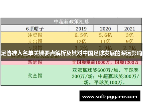足协准入名单关键要点解析及其对中国足球发展的深远影响 足协准入名单关键要点解析及其对中国足球发展的深远影响